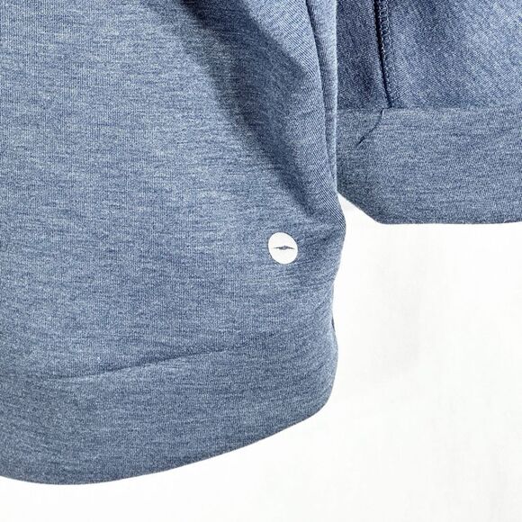 Avia Size Large Hoodie Sweatshirt Cropped Dolman Sleeve Lace Up Blue 1509 - Picture 7 of 9